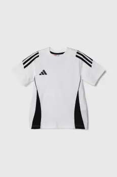 adidas Performance tricou de bumbac pentru copii TIRO24 SWTEEY culoarea alb, cu imprimeu imagine
