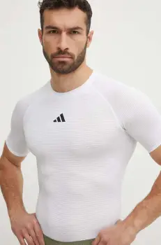 adidas Performance tricou de ciclism culoarea alb, neted, IP9959 imagine