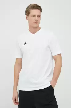 Adidas Performance tricou din bumbac culoarea alb, neted imagine