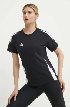 adidas Performance tricou Tiro 24 femei, culoarea negru, IJ9955 imagine