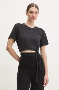 adidas Performance tricou yoga Yoga culoarea negru, IS6713 imagine