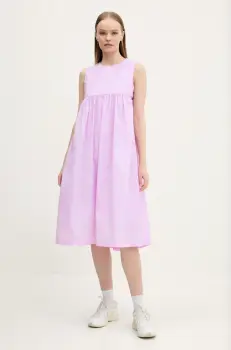 adidas rochie City Escape culoarea violet, midi, evazati, JC5822 imagine