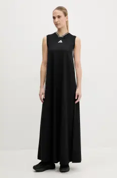 adidas rochie Tiro culoarea negru, maxi, drept, JG4118 imagine