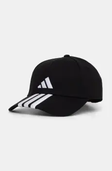 adidas sapca de baseball din bumbac BBALL 3S CAP NL culoarea negru, cu imprimeu, JG1072 imagine