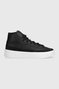 adidas tenisi de piele culoarea negru imagine