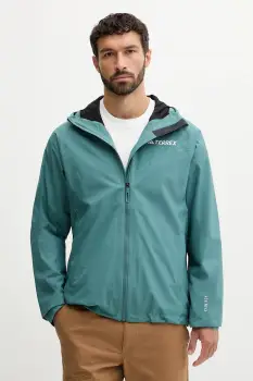 adidas TERREX geaca de ploaie Multi 2L Rain Jacket culoarea verde, JL9774 imagine