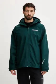 adidas TERREX geaca de ploaie Xploric 2L Gore culoarea verde, de tranzitie, JL9748 imagine