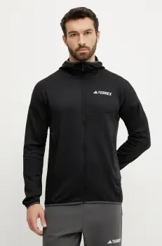 adidas TERREX hanorac Xperior culoarea negru, cu gluga, neted, JE1346 imagine