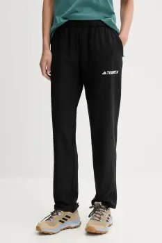 adidas TERREX pantaloni de exterior Liteflex culoarea negru, drept, medium waist, JF3693 imagine