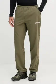 adidas TERREX pantaloni de exterior Liteflex culoarea verde, drept, JF3708 imagine
