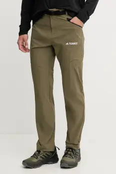 adidas TERREX pantaloni de exterior Xperior culoarea verde, drept, IK3533 imagine