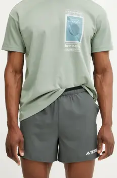 adidas TERREX pantaloni scurti barbati, culoarea verde, JF1234 imagine