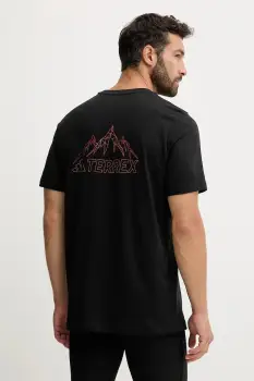 adidas TERREX tricou sport culoarea negru, cu imprimeu, JW3558 imagine