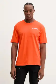 adidas TERREX tricou sport culoarea portocaliu, cu imprimeu, JM7087 imagine