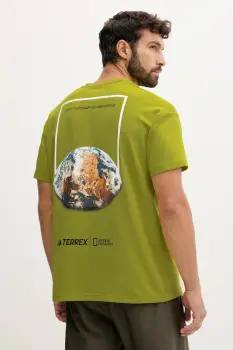 adidas TERREX tricou sport culoarea verde, cu imprimeu, KC2351 imagine