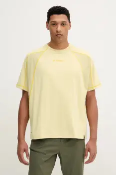 adidas TERREX tricou sport x National Geographic culoarea galben, cu imprimeu, JD5961 imagine