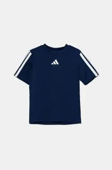 adidas tricou copii culoarea albastru marin, cu imprimeu, JJ1035 imagine