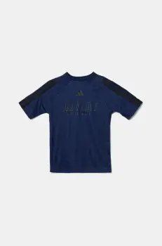 adidas tricou copii culoarea albastru marin, JC8035 imagine