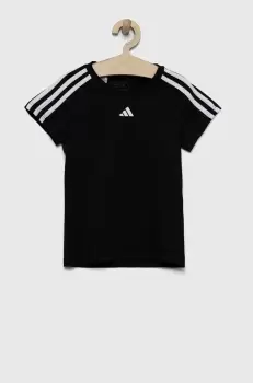 Adidas tricou copii culoarea negru imagine