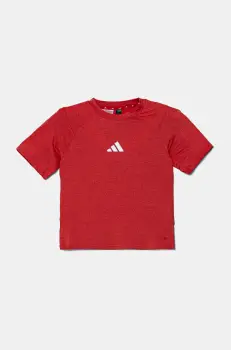 adidas tricou copii culoarea rosu, cu imprimeu, JD0136 imagine