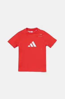 adidas tricou copii culoarea rosu, cu imprimeu, JD6014 imagine