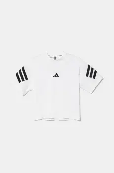 adidas tricou de bumbac pentru copii culoarea alb, cu imprimeu, JN8088 imagine
