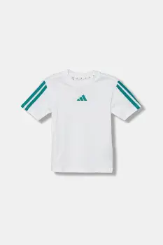 adidas tricou de bumbac pentru copii culoarea alb, cu imprimeu, JV7353 imagine