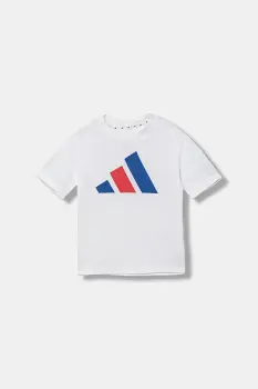 adidas tricou de bumbac pentru copii culoarea alb, cu imprimeu, JY0298 imagine