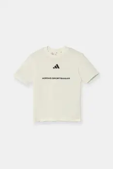 adidas tricou de bumbac pentru copii culoarea alb, cu imprimeu, KC5385 imagine