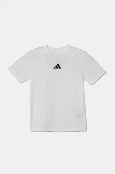 adidas tricou de bumbac pentru copii culoarea alb, JC9627 imagine