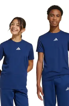 adidas tricou de bumbac pentru copii culoarea albastru marin, JY0613 imagine