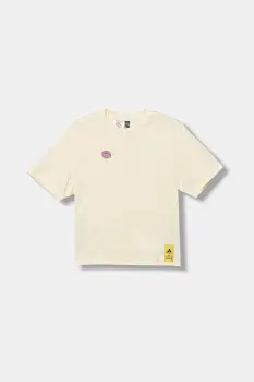 adidas tricou de bumbac pentru copii culoarea bej, cu imprimeu, JL9180 imagine