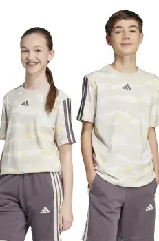 adidas tricou de bumbac pentru copii culoarea bej, modelator, JC7491 imagine