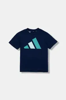 adidas tricou de bumbac pentru copii culoarea bleumarin, cu imprimeu, JY0296 imagine