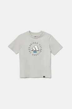 adidas tricou de bumbac pentru copii culoarea gri, cu imprimeu, JI6687 imagine