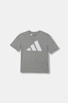 adidas tricou de bumbac pentru copii culoarea gri, cu imprimeu, JV9869 imagine