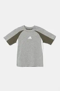 adidas tricou de bumbac pentru copii culoarea gri, modelator, JD0059 imagine