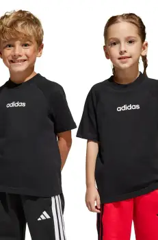 adidas tricou de bumbac pentru copii culoarea negru, cu imprimeu, JC9753 imagine