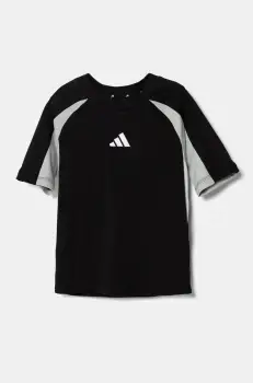 adidas tricou de bumbac pentru copii culoarea negru, cu imprimeu, JD0058 imagine
