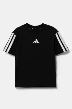 adidas tricou de bumbac pentru copii culoarea negru, cu imprimeu, JE0317 imagine