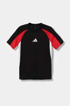 adidas tricou de bumbac pentru copii culoarea negru, cu imprimeu, JM1629 imagine