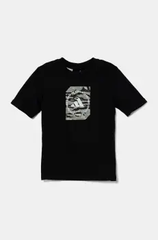 adidas tricou de bumbac pentru copii culoarea negru, cu imprimeu, JM8234 imagine