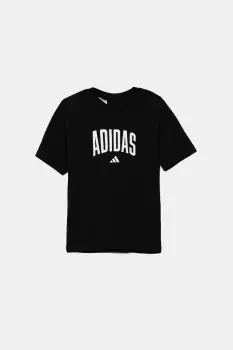 adidas tricou de bumbac pentru copii culoarea negru, cu imprimeu, JV5192 imagine