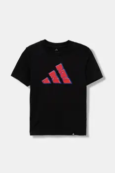 adidas tricou de bumbac pentru copii culoarea negru, uni, JV5106 imagine