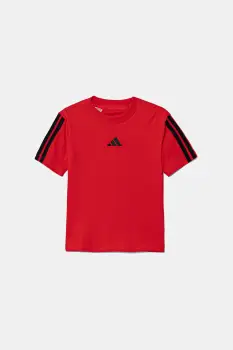 adidas tricou de bumbac pentru copii culoarea rosu, cu imprimeu, JD6489 imagine