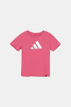 adidas tricou de bumbac pentru copii culoarea roz, JV5261 imagine