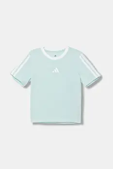 adidas tricou de bumbac pentru copii culoarea turcoaz, JW8632 imagine