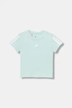 adidas tricou de bumbac pentru copii culoarea turcoaz, JY4974 imagine