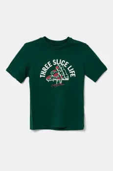 adidas tricou de bumbac pentru copii culoarea verde, cu imprimeu, JI6676 imagine