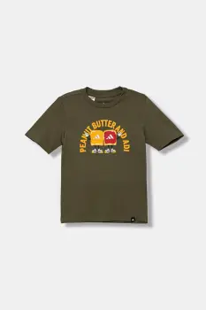 adidas tricou de bumbac pentru copii culoarea verde, cu imprimeu, JV5250 imagine